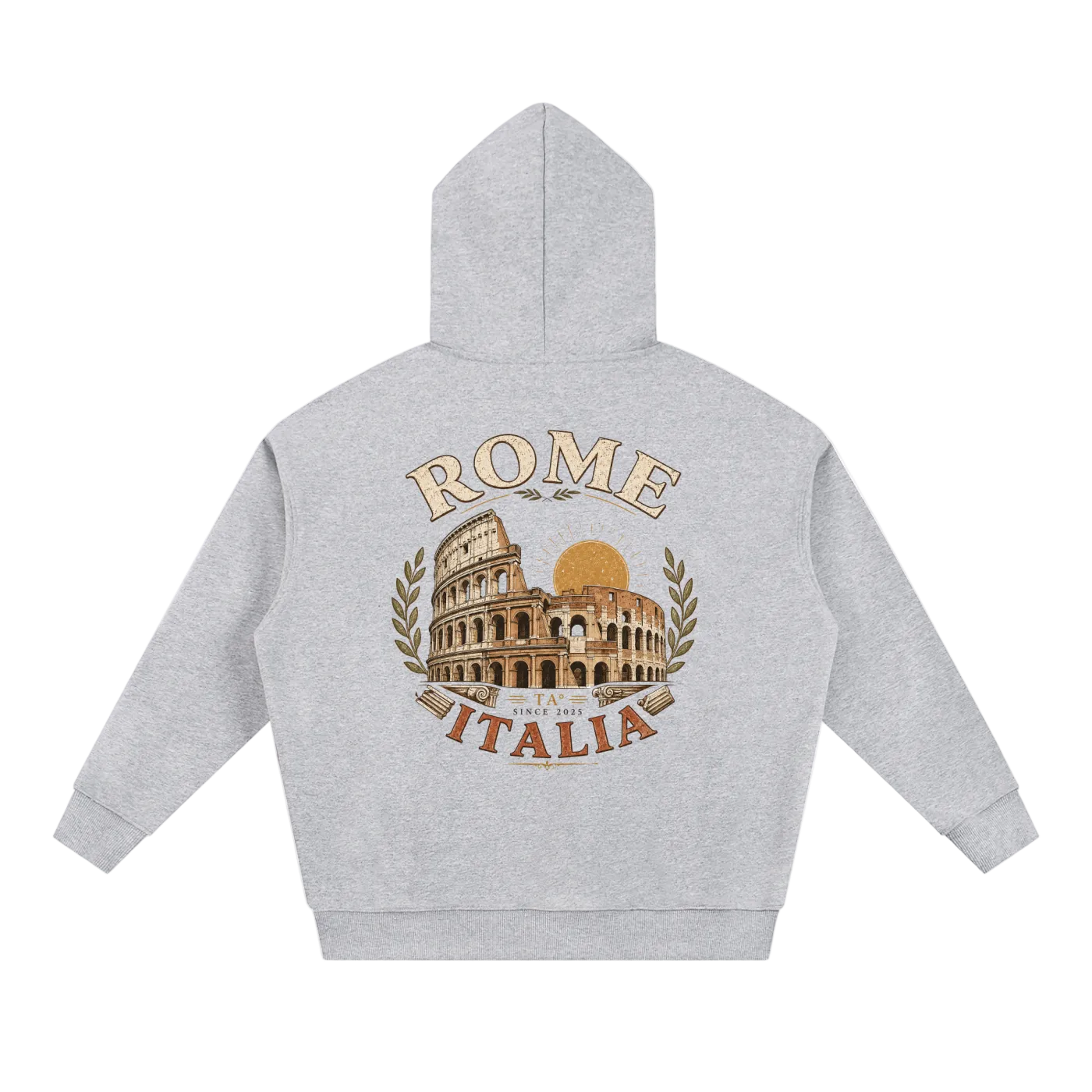 italy travel hoodie colosseum illustration