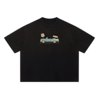 Route 66 vintage t-shirt retro travel graphic tee front black