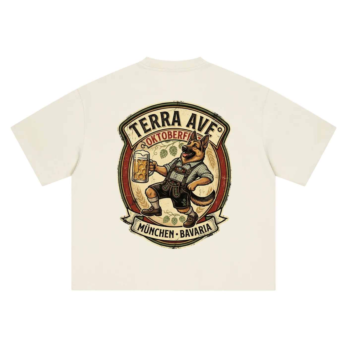 Oktoberfest oversized t-shirt German streetwear graphic tee back