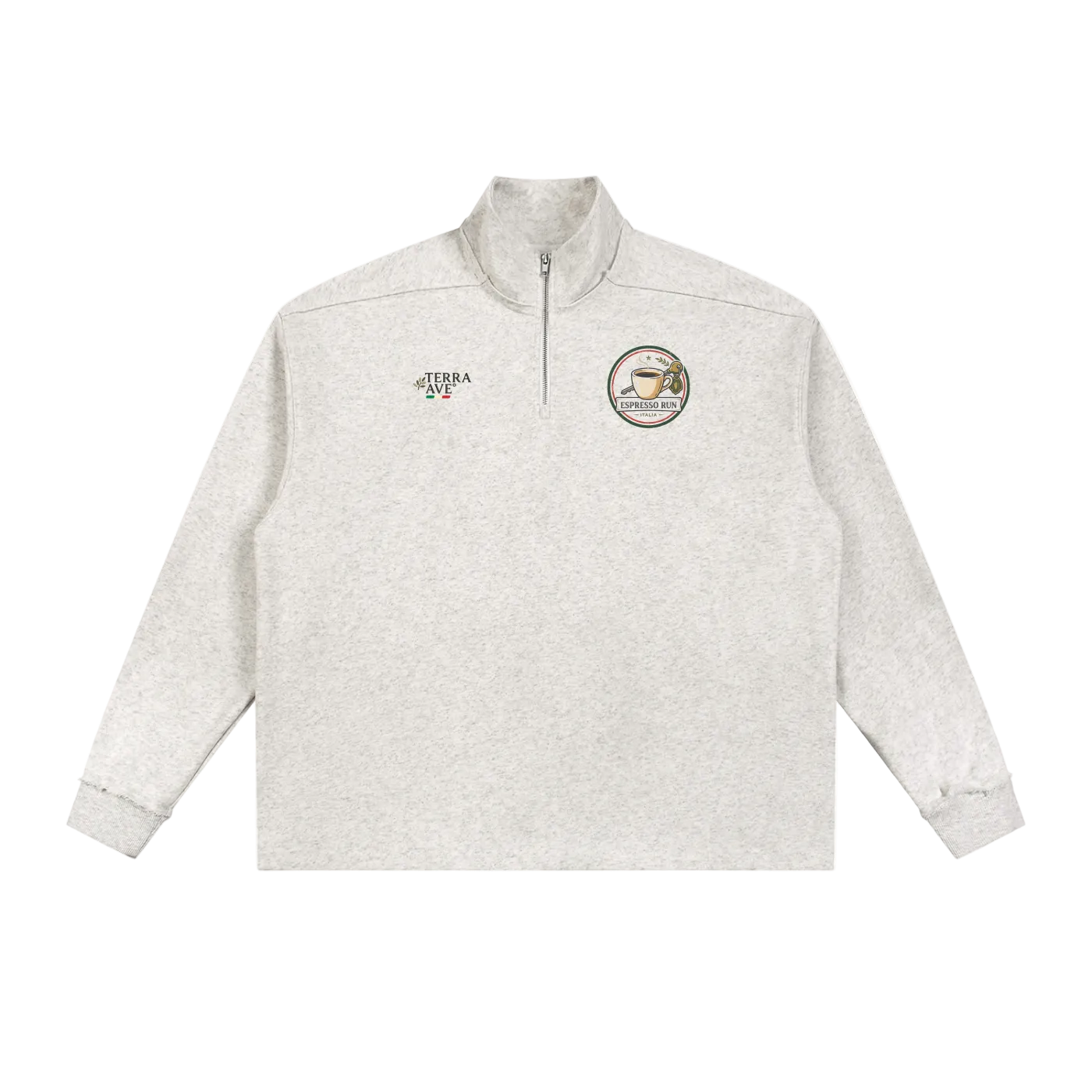 italian coffee quarter zip vintage espresso design