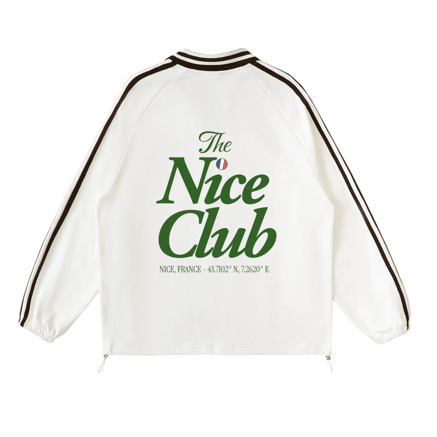 Nice collared pullover French Riviera quarter zip minimalist back