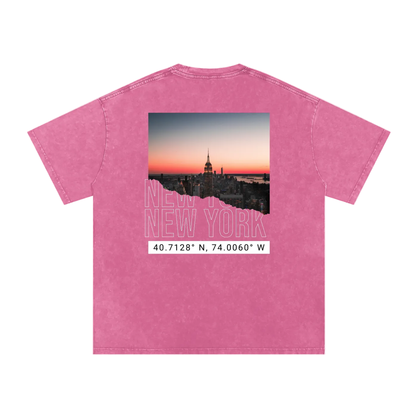 nyc washed tee pink streetwear outfit back