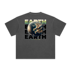 earth vintage tee charcoal minimalist streetwear back
